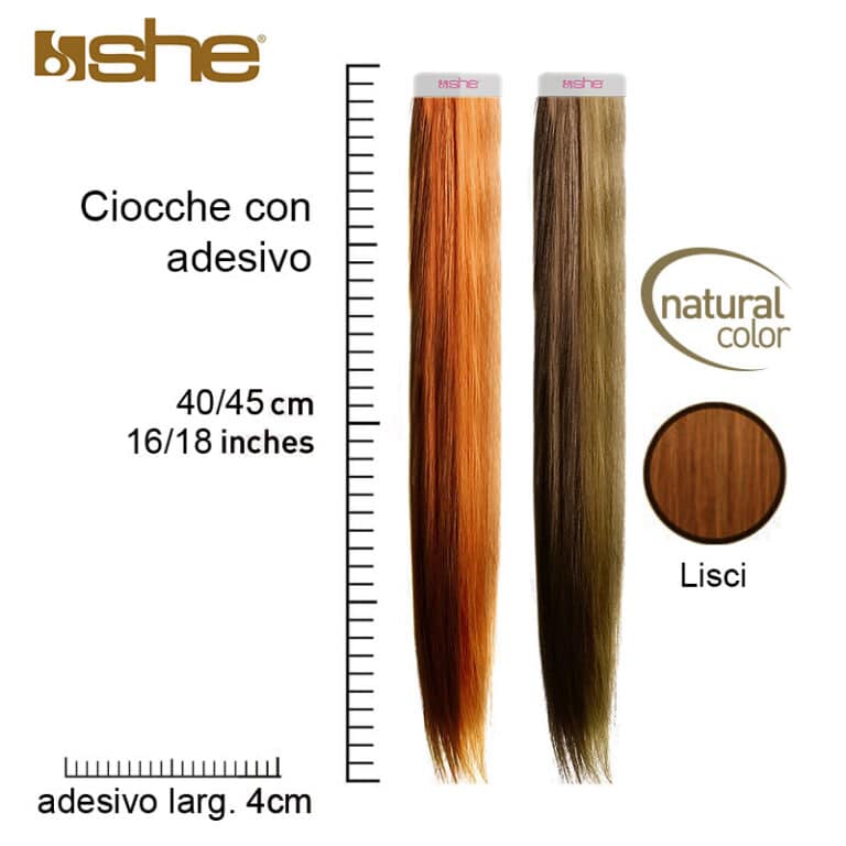 SHE Extension con Biadesivo 40-45 cm Capelli Lisci