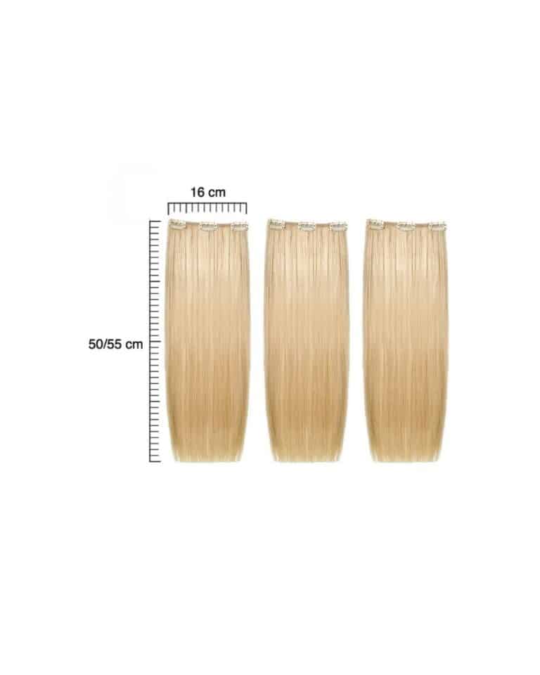 She extension clip capelli veri 3 fasce lunghe 50-55 cm 65g