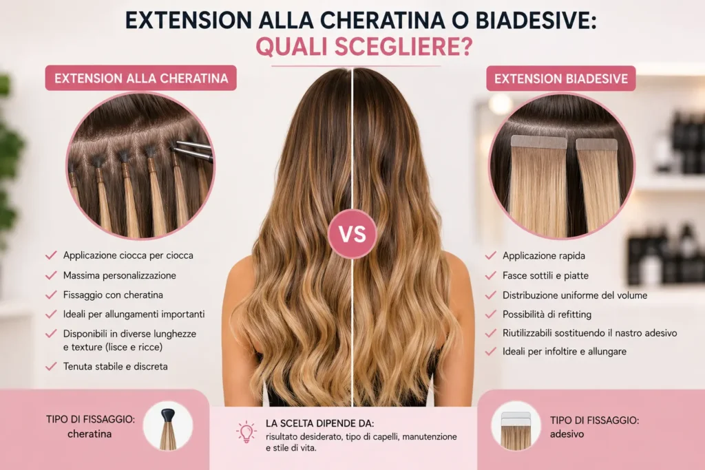 Extension alla cheratina o biadesive quali scegliere