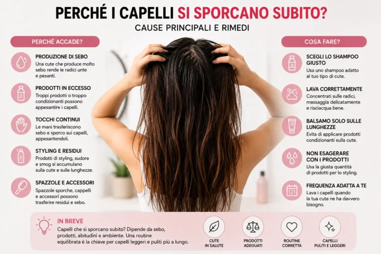 Perché i capelli si sporcano subito Cause e rimedi