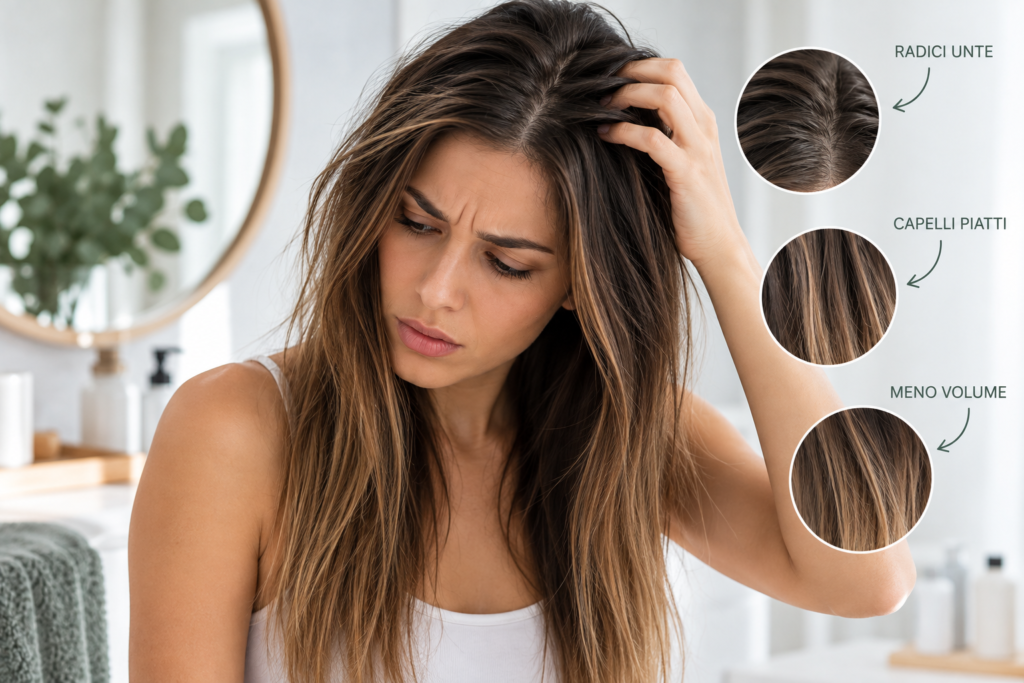 capelli grassi il giorno dopo il lavaggio